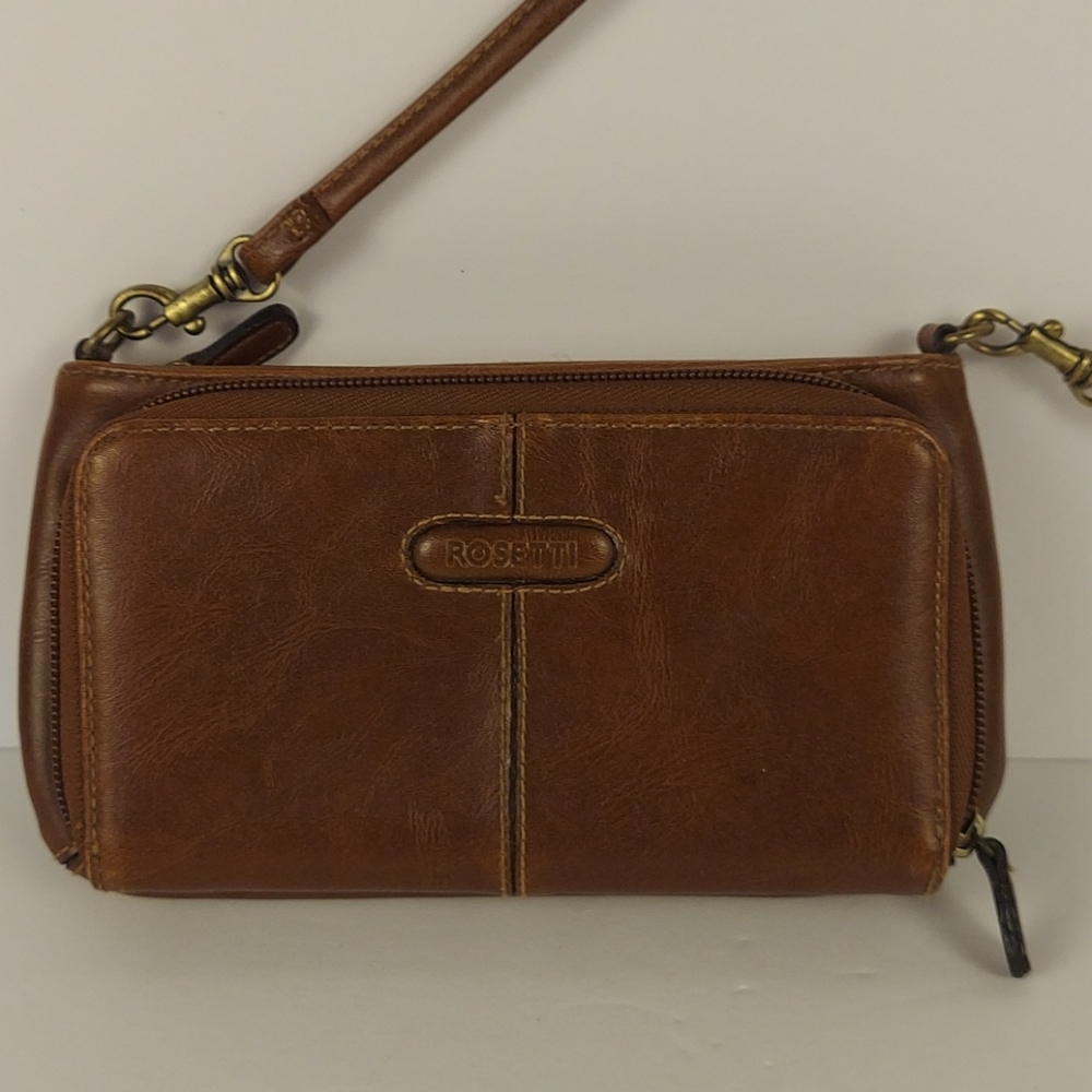 Rosetti Brown Vegan Leather Crossbody Bag